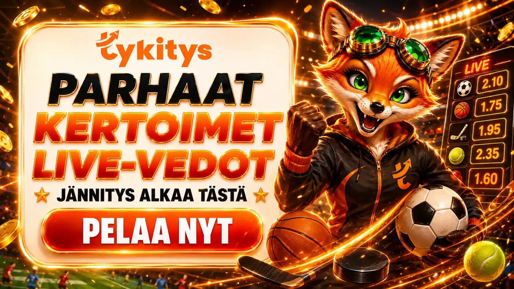 Tykitys live-vedonlyönnin parhaat kertoimet ja jännitys